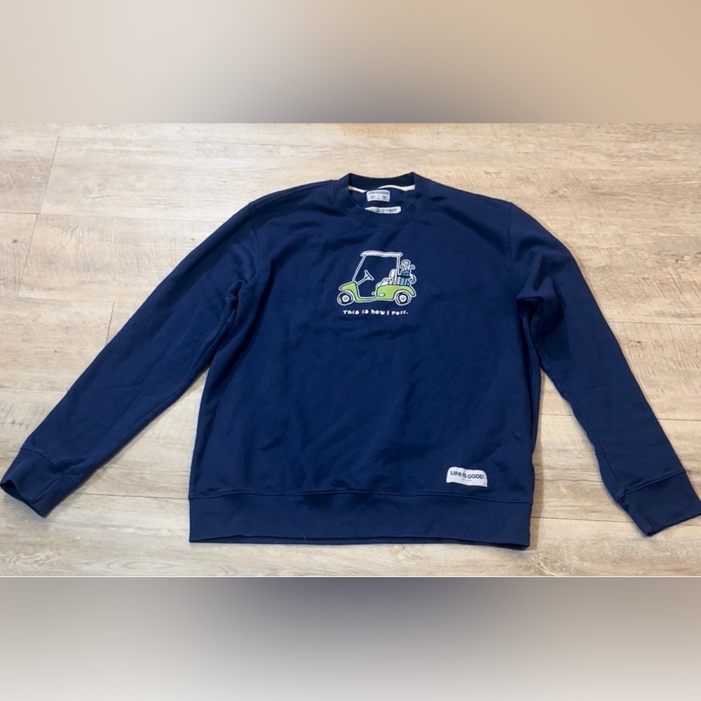 Life is Good Men’s This Is How I Roll Crewneck Sweatshirt Size Large